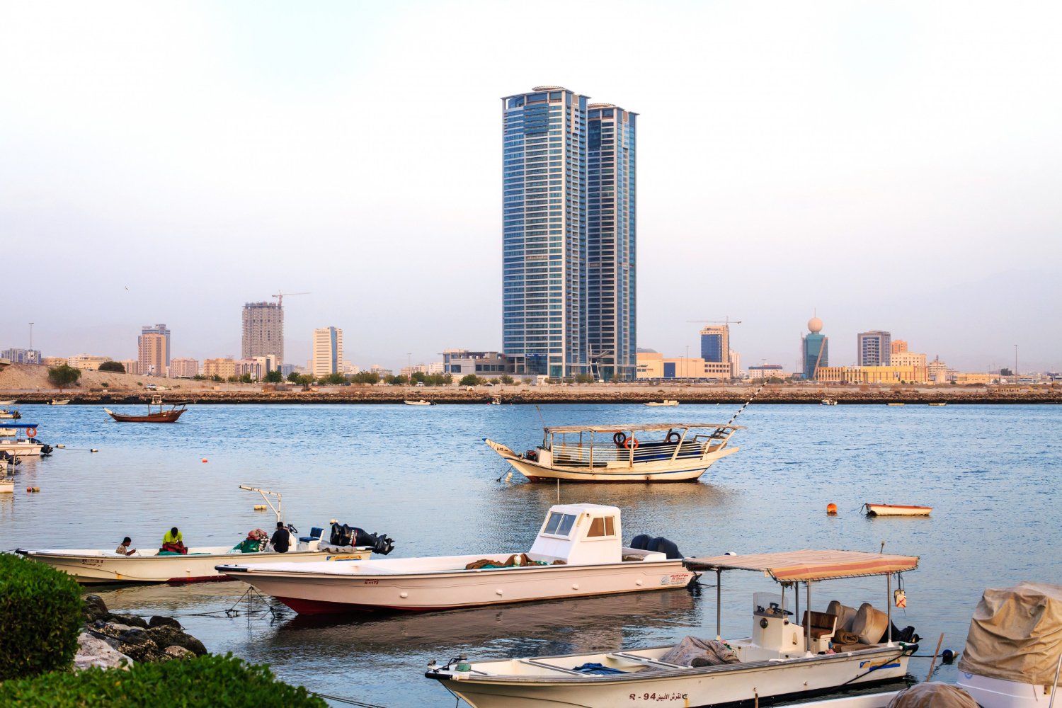 Ras Al Khaimah waterfront and corporate skyline