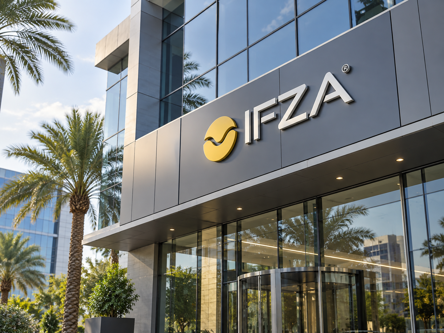 IFZA office building entrance in Dubai