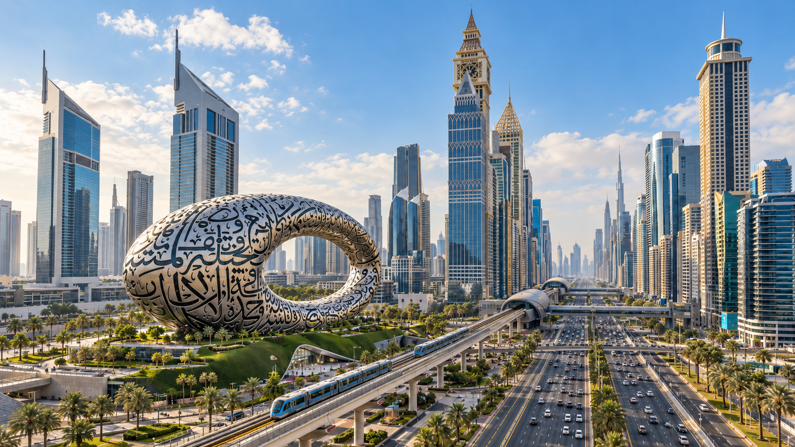 Museum of the Future and Dubai business district